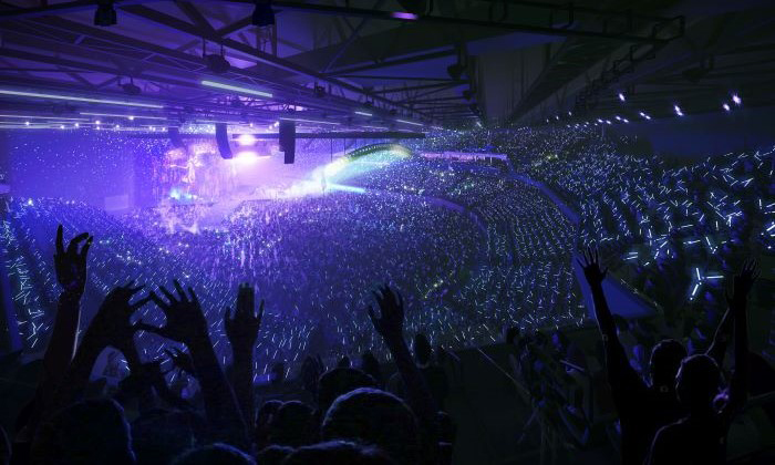 Internal render of the Aviva arena